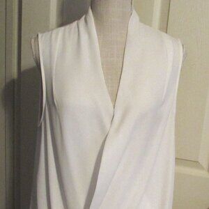 VINCE CAMUTO White Sleeveless Top  Size L